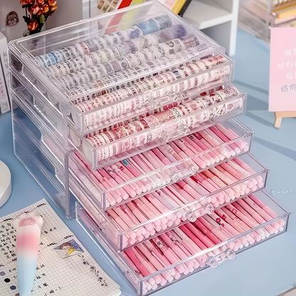 Acrylic Desk Organizer – Clear Drawer Storage for Office