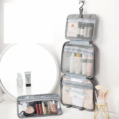 Hanging Toiletry Bag – Waterproof Folding Travel Organizer