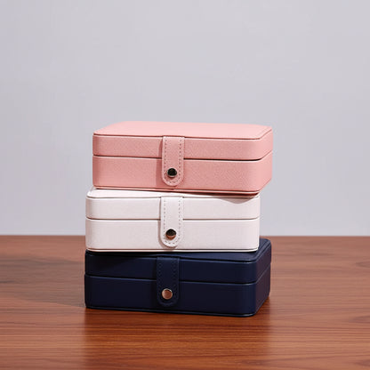 Leather Jewelry Box – Ring and Earring Display Organizer