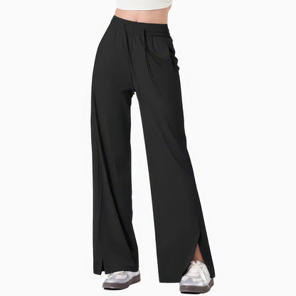 UPF 50+ Wide Leg Pants for Women with Side Slit, Lightweight Quick-Dry for Travel, Hiking and Everyday Wear