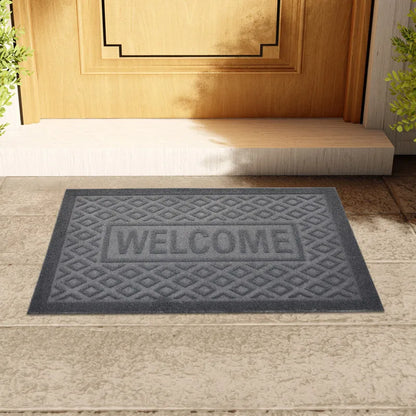 Heavy Duty Welcome Mat - Anti-Slip Rubber Rug