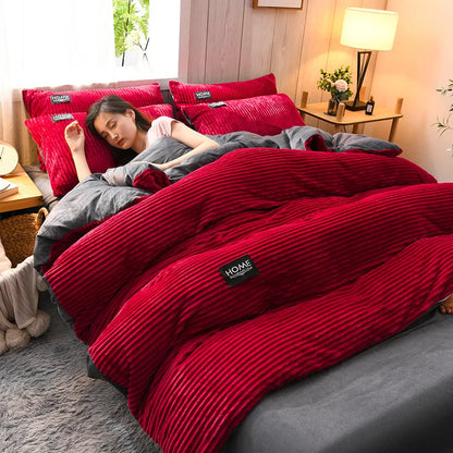 Velvet Duvet Cover – Winter Thick Warmth Bedding Set