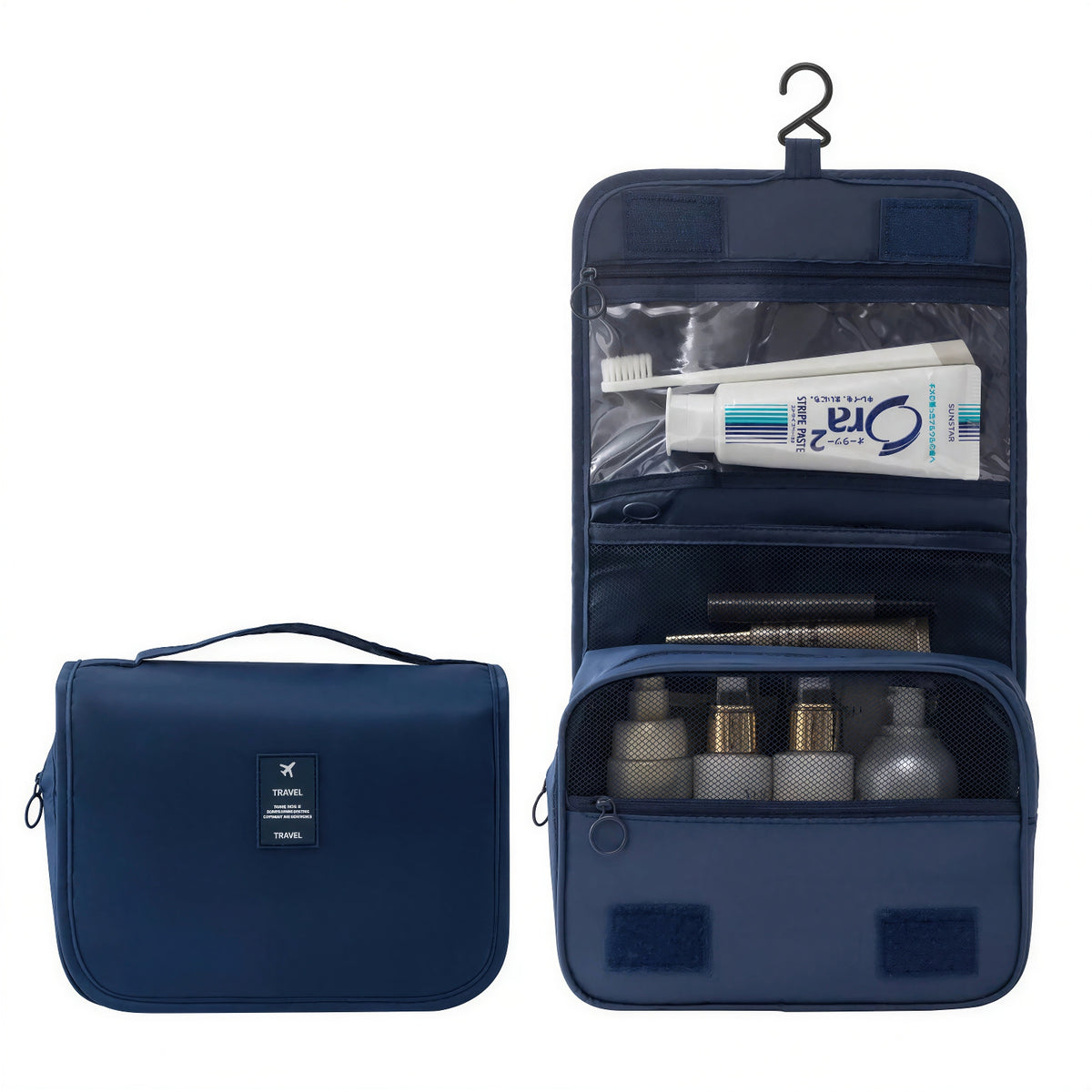 Toiletry Bag for Travel – Dry Wet Separation Hanging Organizer