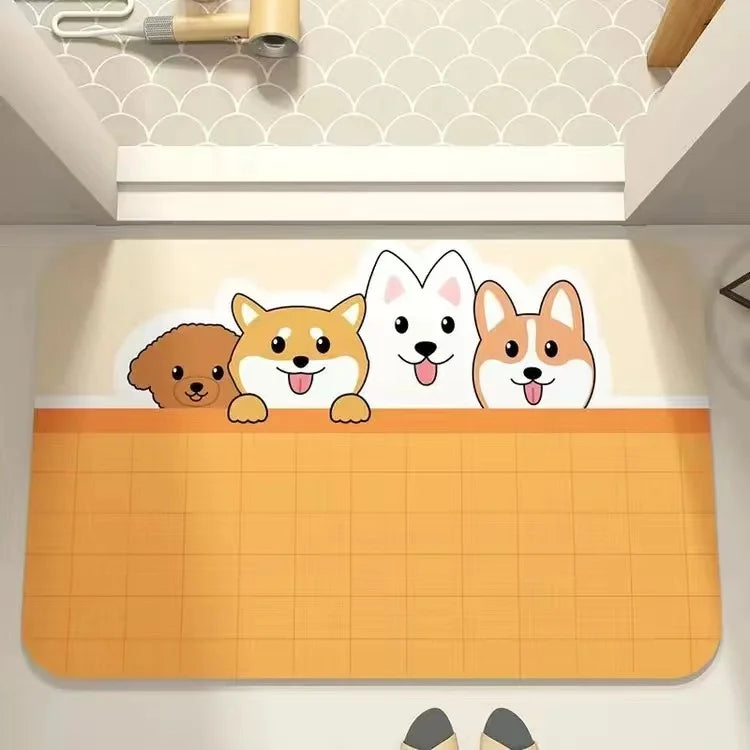 Cartoon Bathroom Mat - Playful Soft Foot Mat