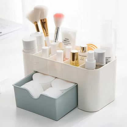 Makeup Organizer with Drawer – Acrylic Brush and Lipstick Holder