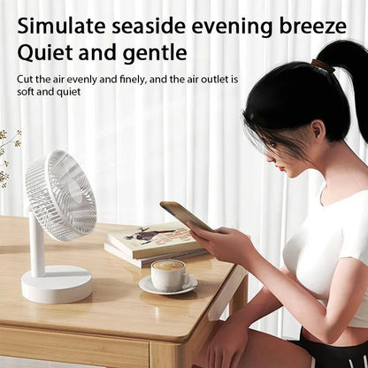 USB Desktop Fan with Four Speeds and 5V Power for Table Use