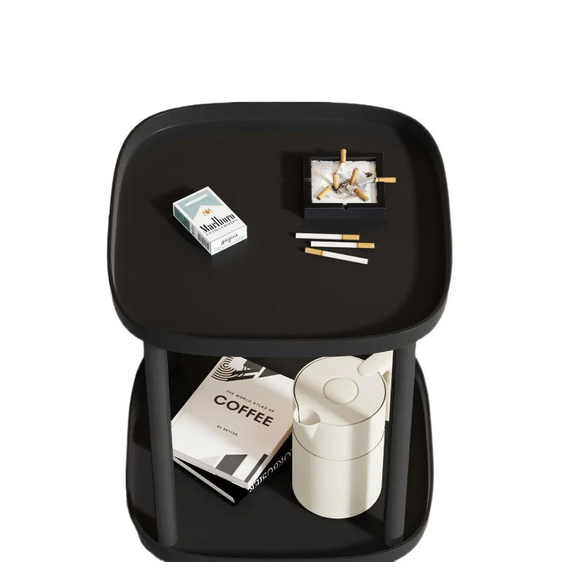 Mahjong Coffee Table with Storage Shelf – Movable Tea Stand