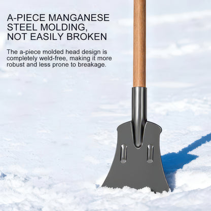 Ice Scraper Shovel - Heavy-Duty Carbon Steel Tool