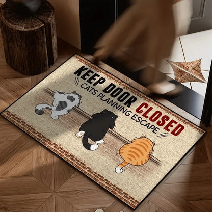 Cat Doormat - Cartoon Washable Welcome Rug
