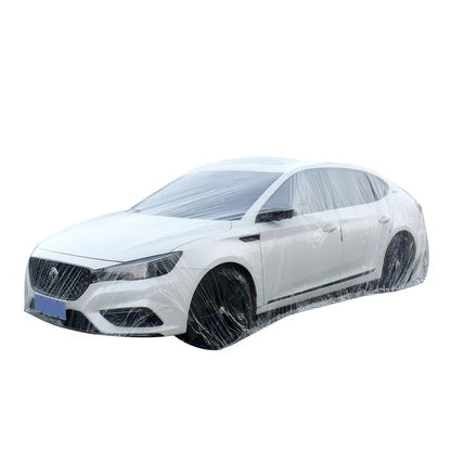 All-Weather Disposable PE Car Cover – Indoor/Outdoor Dust & Rain Protection