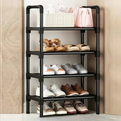 Two-to-Four-Tier Shoe Rack with Elevated Storage Shelves