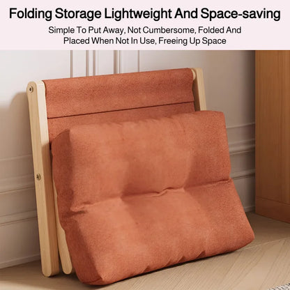 Folding Entryway Stool - Cushioned Solid Wood Stool