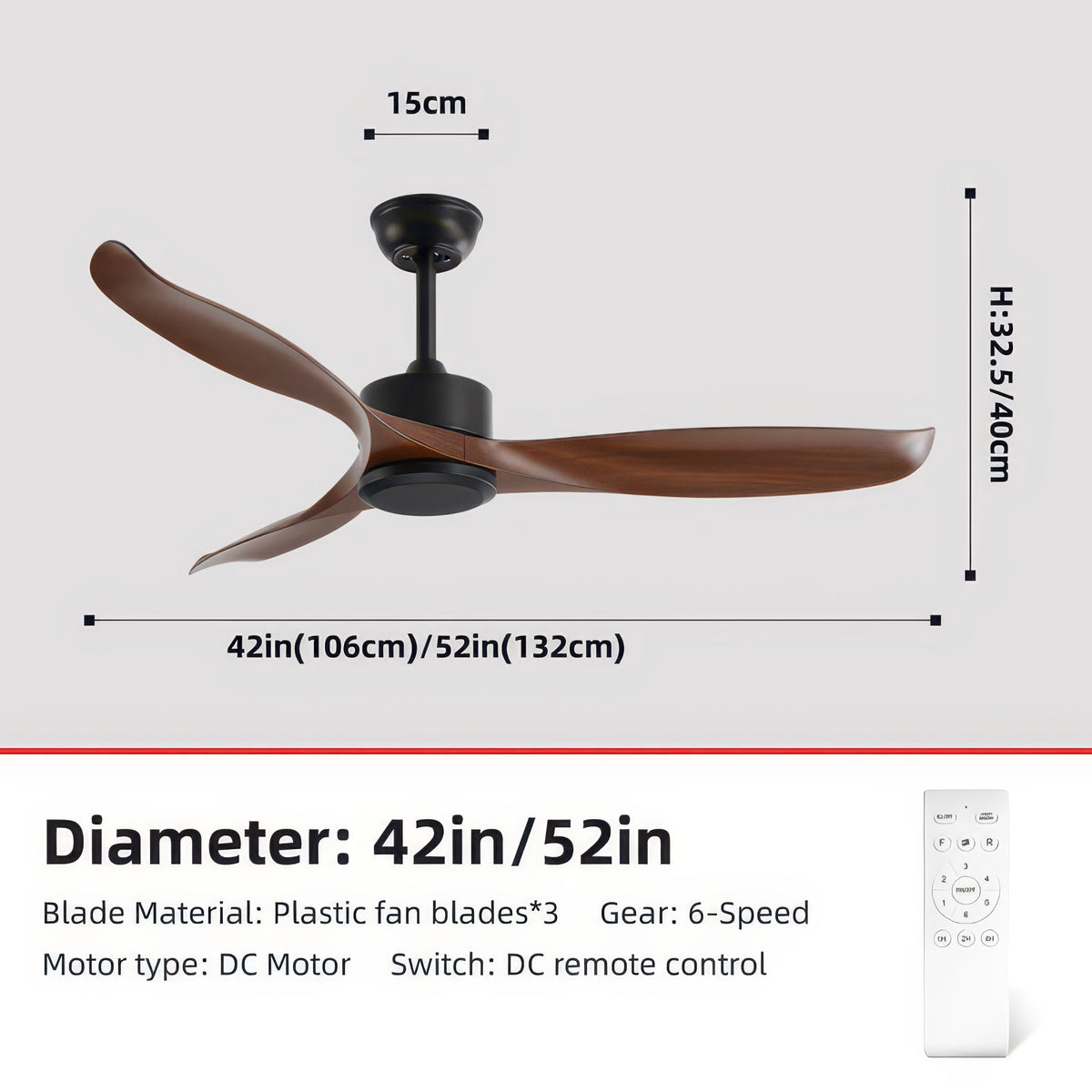 FUMANJIA 52-Inch BLDC Ceiling Fan for Home – Quiet, Remote Control