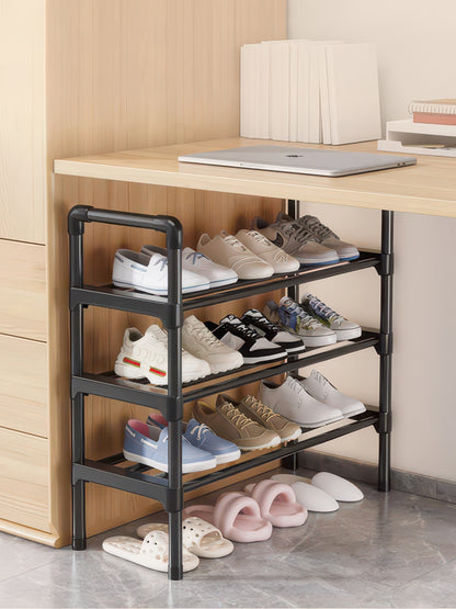 Adjustable Multi-Tier Metal Shoe Rack for Entryway Storage