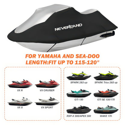 Waterproof Jet Ski Cover for 3-Seat Personal Watercraft