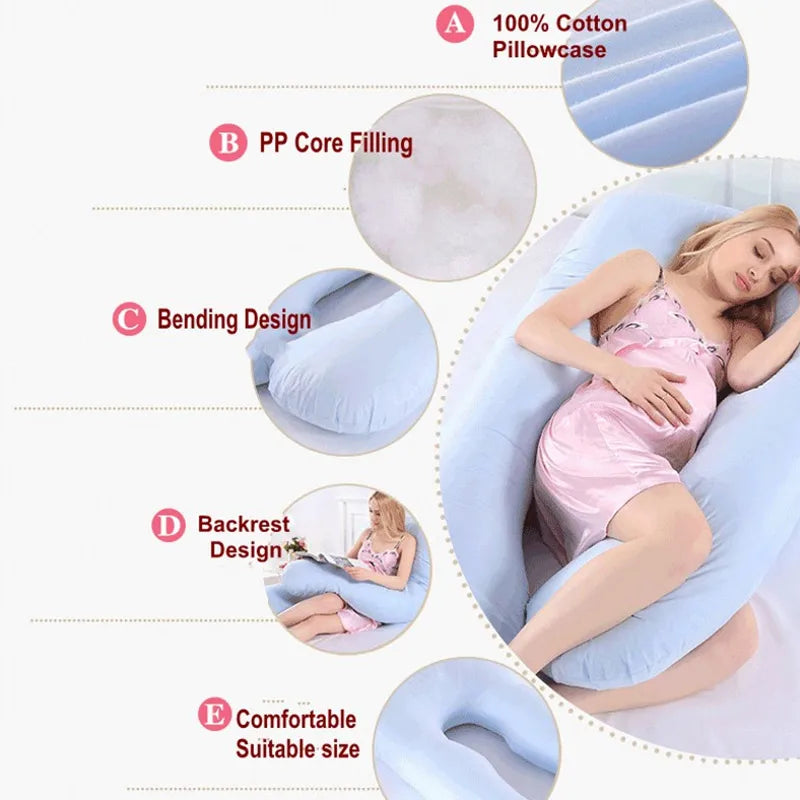Pregnancy Waist Pillow – 130x70cm Maternity Support Cushion