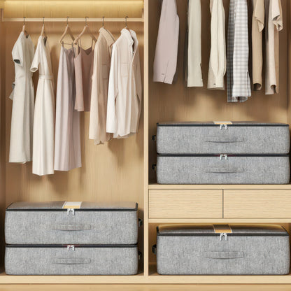 Foldable Under-Bed Storage Bag for Clothing, Quilts, and Blankets