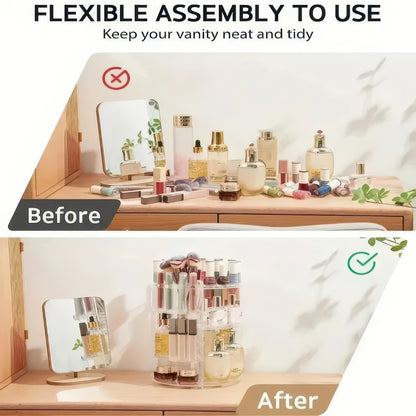 Rotating Cosmetic Organizer – Multi-Layer Acrylic Storage Rack