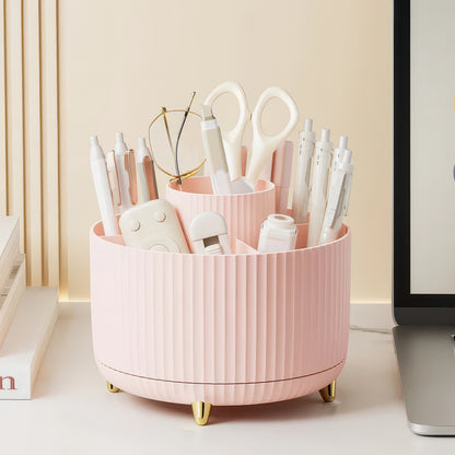 Rotating Makeup Storage – 360° Desktop Cosmetic Organizer