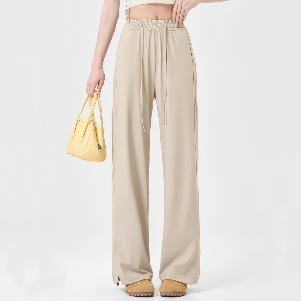 UPF 50+ Wide Leg Pants for Women with Side Slit, Lightweight Quick-Dry for Travel, Hiking and Everyday Wear