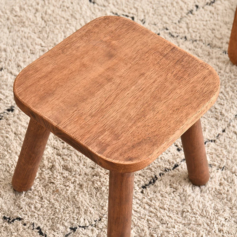 Walnut Shoe Stool - All Solid Wood Entryway Seat