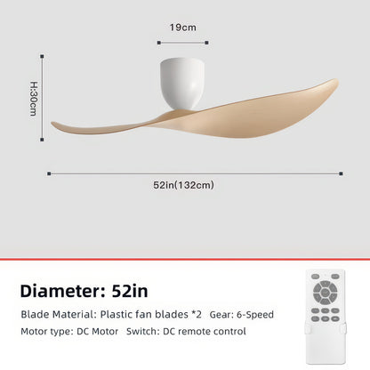 FUMANJIA 52-Inch Low-Profile Ceiling Fan for Home – No Light, Remote