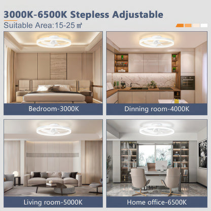 50cm Dimmable Ceiling Fan Light with Remote and Six Speeds