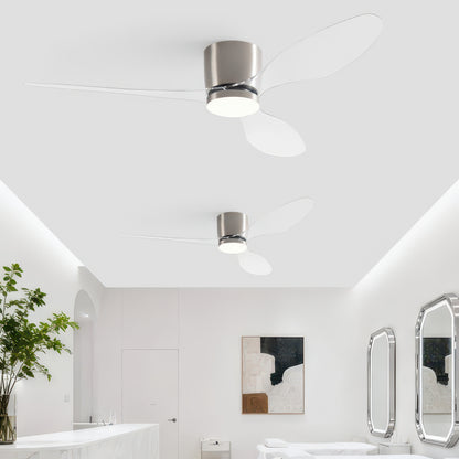 42/52-Inch Ceiling Fan with Transparent Blades and Remote