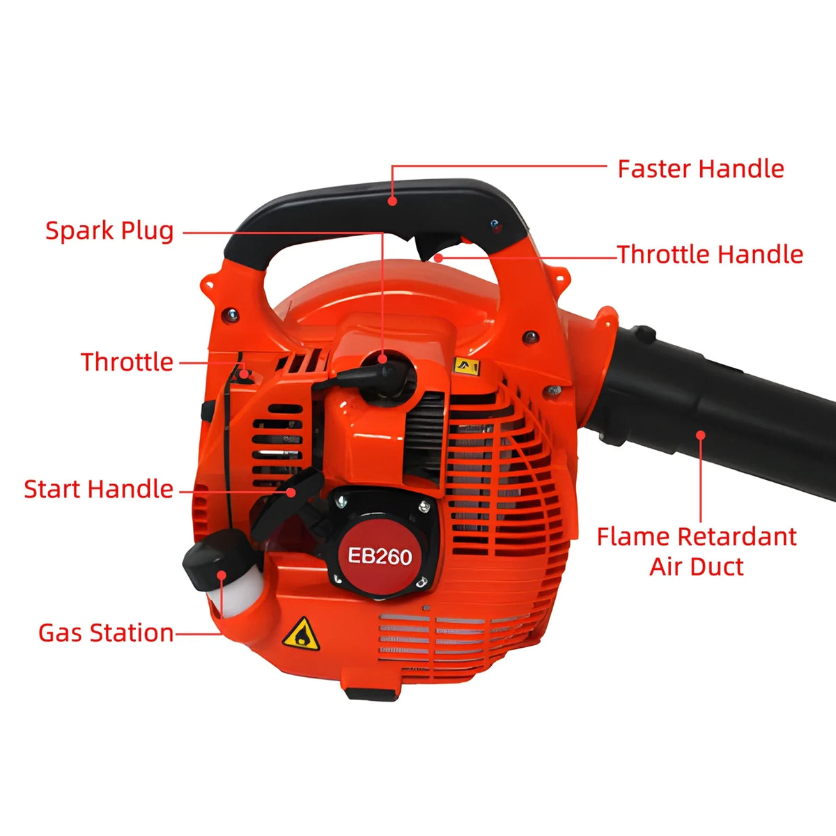 Gas Leaf Blower - 750W Two Stroke Handheld Blower