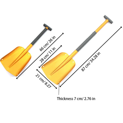 Stainless Steel Snow Shovel - Retractable Survival Tool