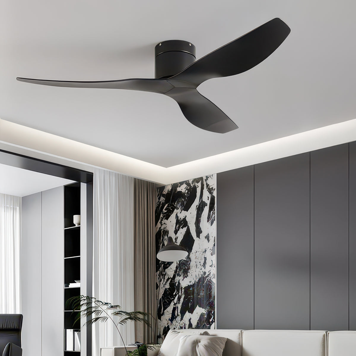 FUMANJIA 52-Inch Industrial Retro Ceiling Fan for Home with Remote