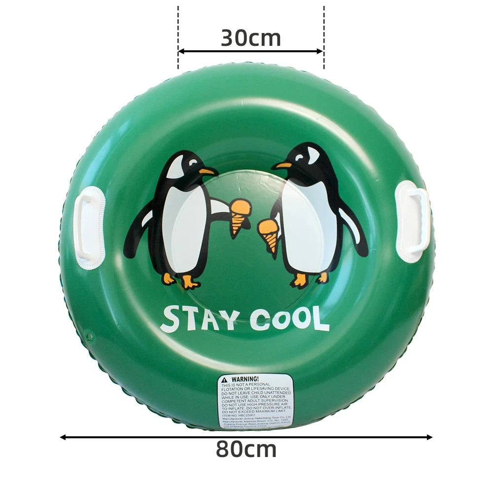 Inflatable Snow Tube for Kids - Cold-Resistant Sled