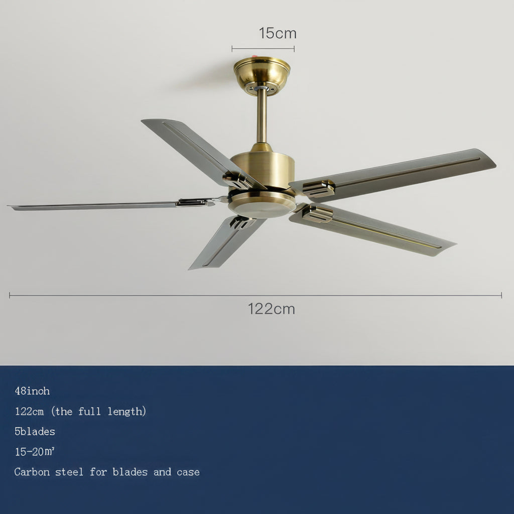 Modern 60-Inch Ceiling Fan for Home – 5 Blades, Indoor/Outdoor