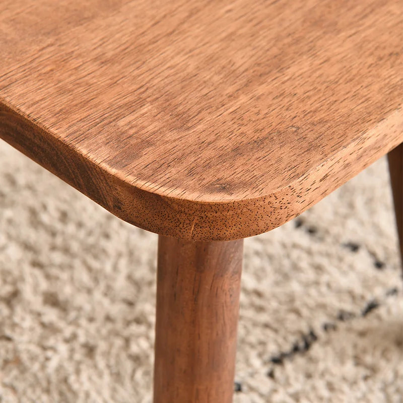 Walnut Shoe Stool - All Solid Wood Entryway Seat