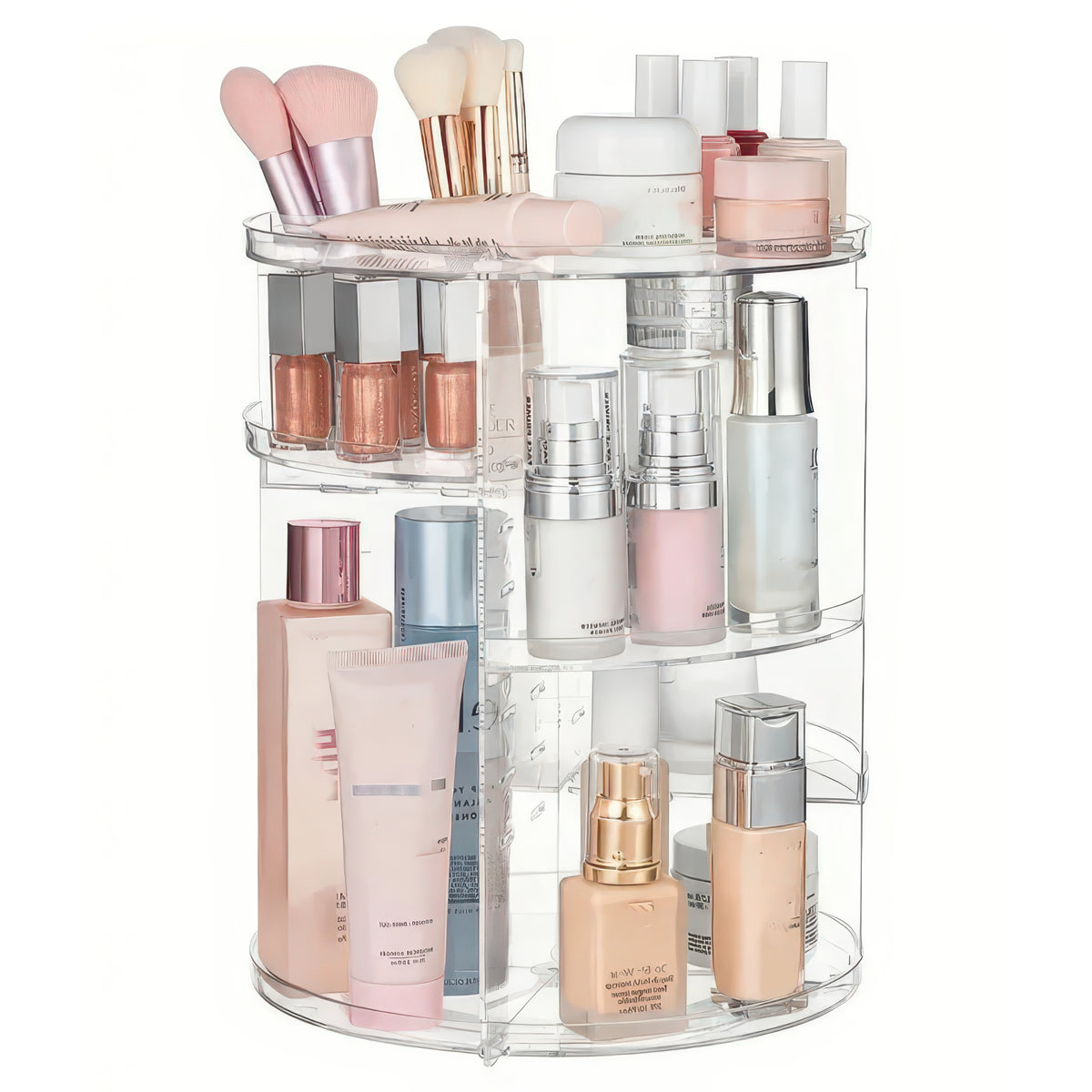 Rotating Cosmetic Organizer – Multi-Layer Acrylic Storage Rack