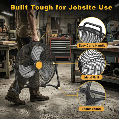 Turbo 12/16-Inch Floor Fan | Plugin in & Battery