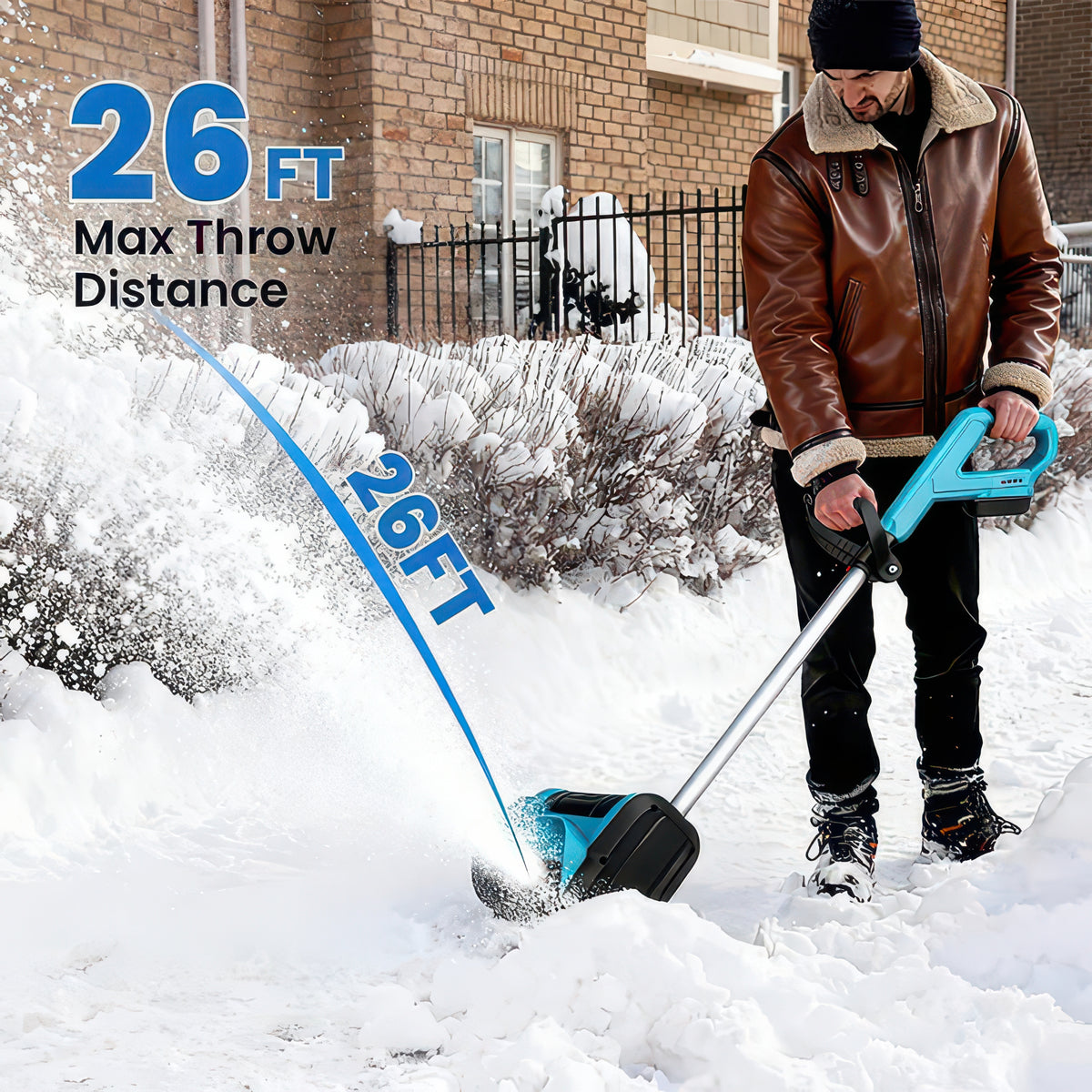 Cordless Snow Blower - 21V Foldable Snow Remover