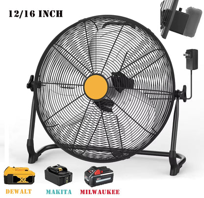 Turbo 12/16-Inch Floor Fan | Plugin in & Battery