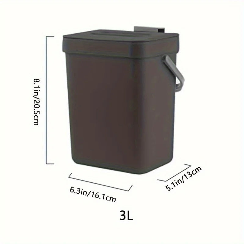 Quiet Close Trash Can – Space-Saving Sealed Kitchen Bin