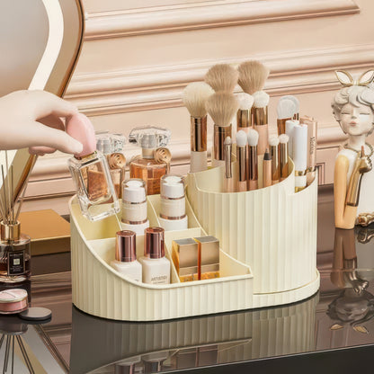 Vanity Makeup Organizer – Rotating Brush Holder for Skincare