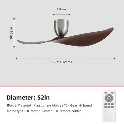 FUMANJIA 52-Inch Low-Profile Ceiling Fan for Home – No Light, Remote