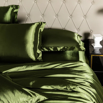 Satin Duvet Cover – Skin-Friendly Solid Color Bedding Set