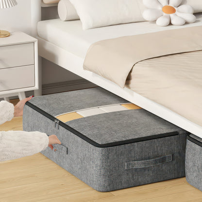 Foldable Under-Bed Storage Bag for Clothing, Quilts, and Blankets
