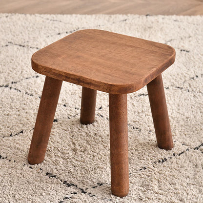 Walnut Shoe Stool - All Solid Wood Entryway Seat