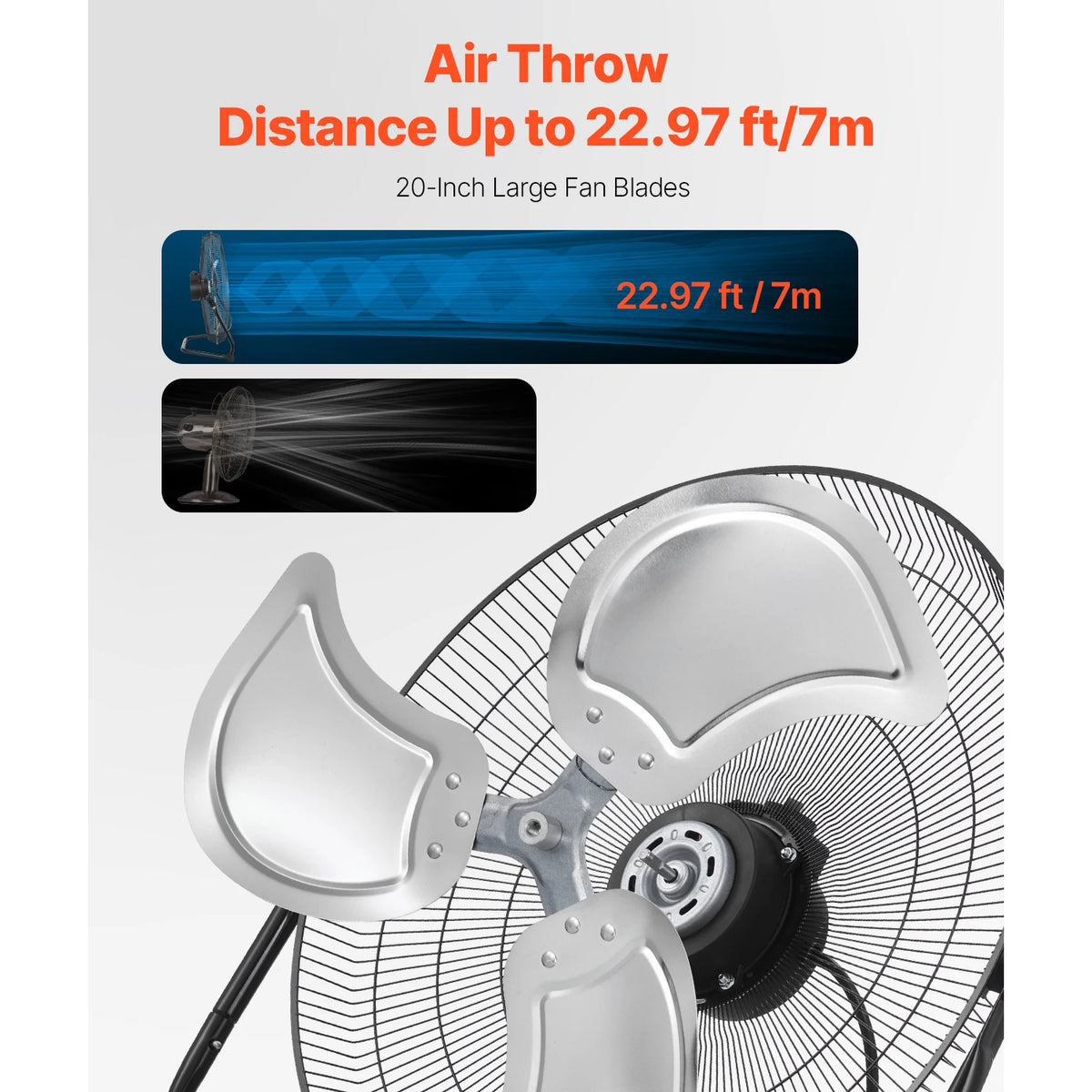 14/18/20-Inch Industrial Floor Fan with Three Speeds