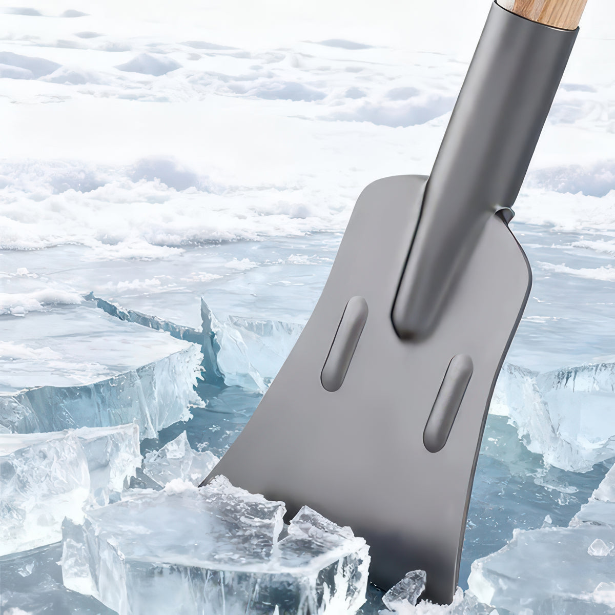 Ice Scraper Shovel - Heavy-Duty Carbon Steel Tool