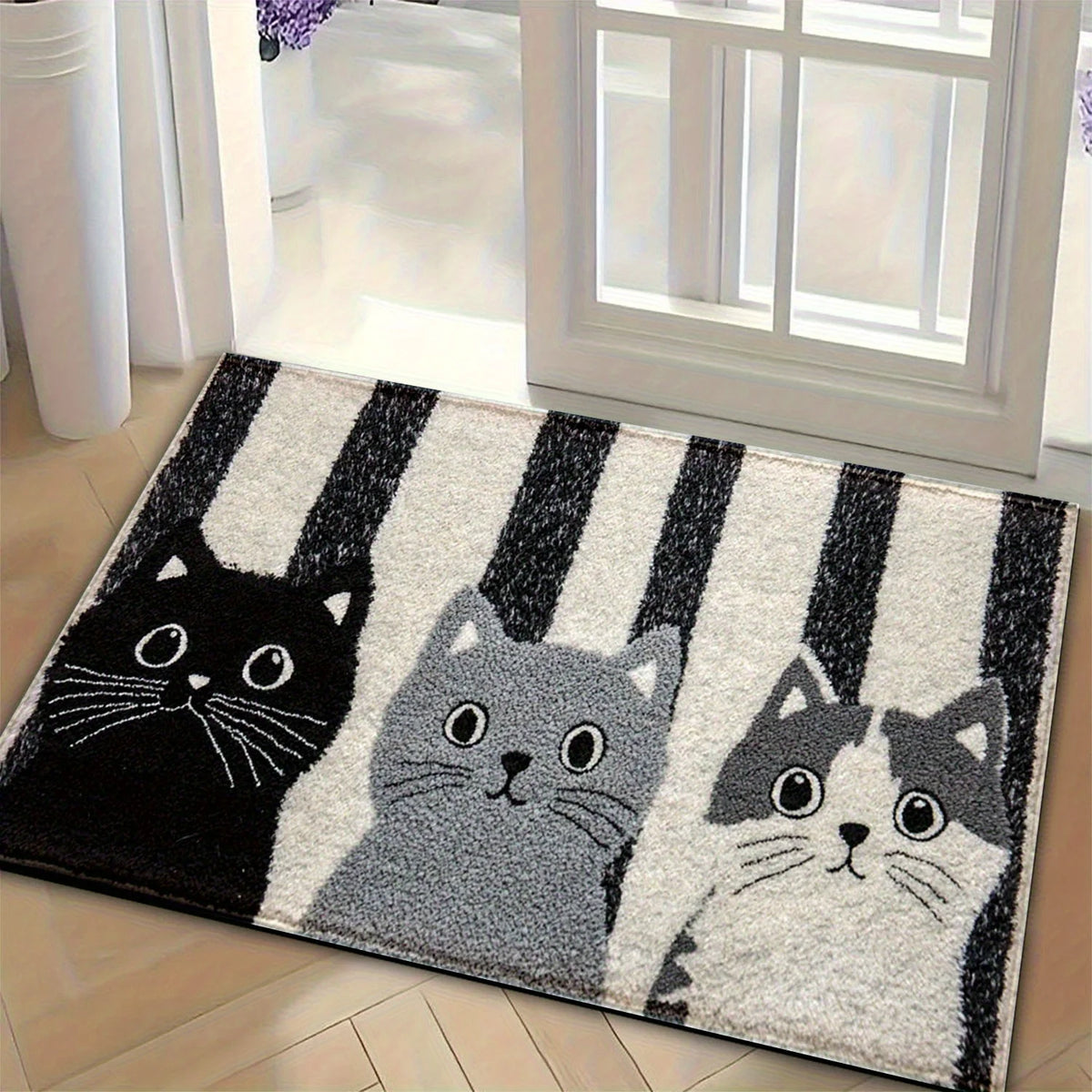 Cat Print Doormat - Waterproof Soft Floor Rug