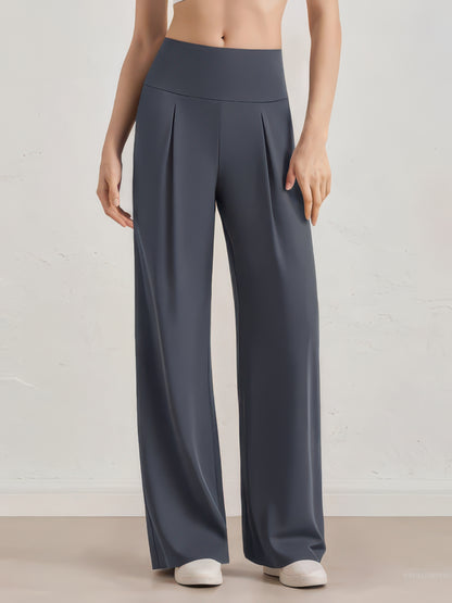 Wide Leg Yoga Pants for Women, High-Waist Stretch Lounge and Workout Palazzo Pants