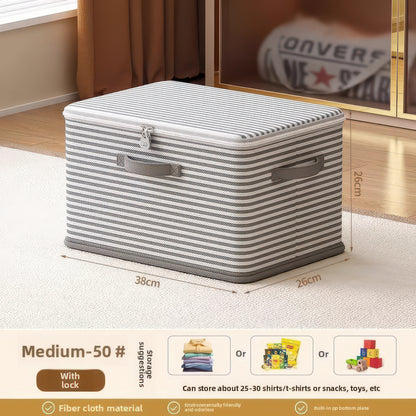 Foldable Lockable Storage Box for Clothes, Blankets, and Toys