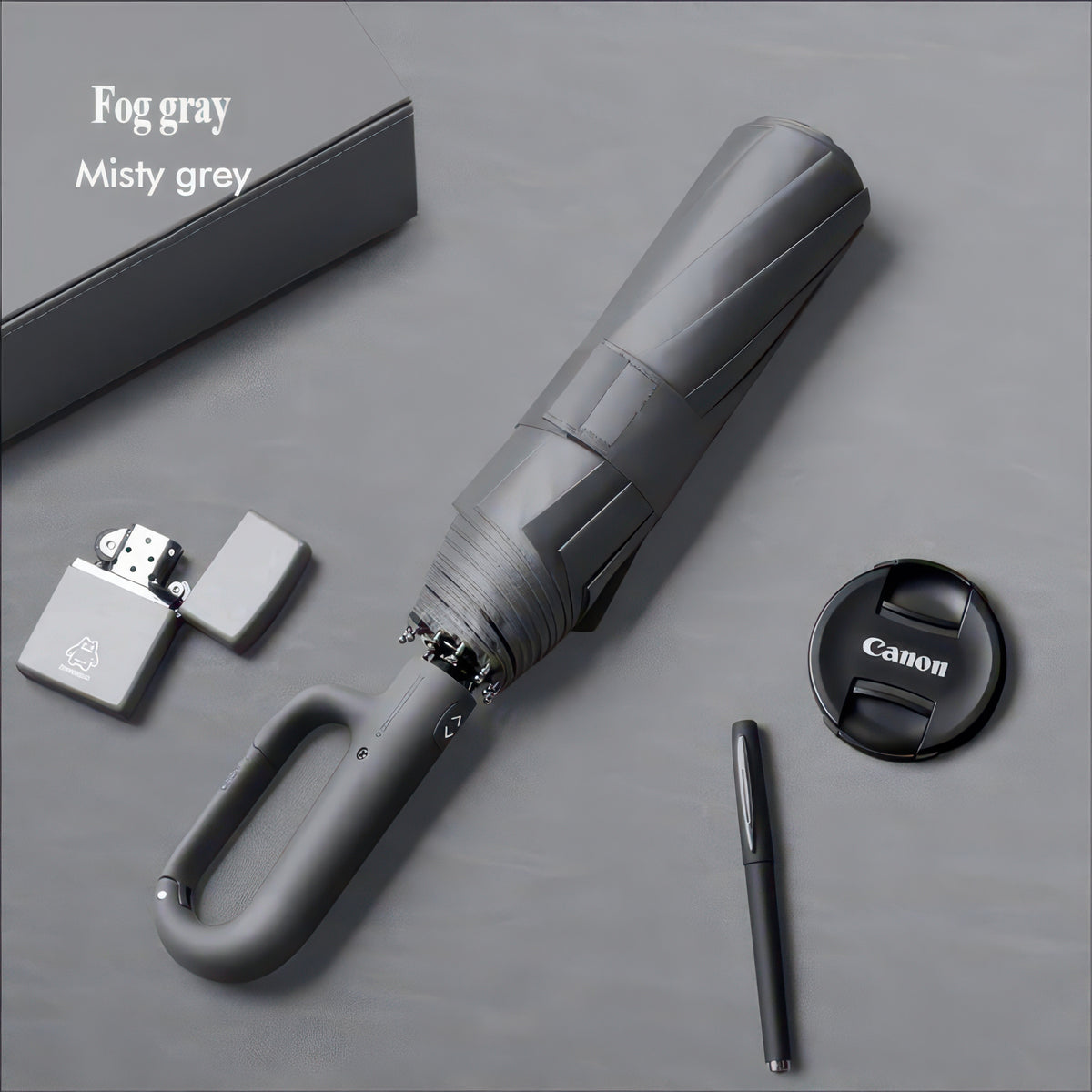 Automatic Folding Umbrella with UV-Blocking Canopy, Sun and Rain Protection